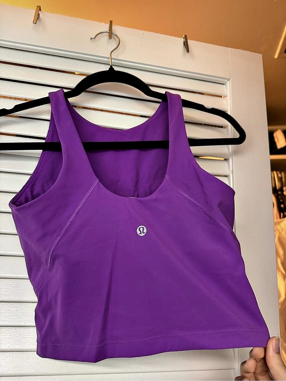 Lululemon Align High-Neck Cropped Racerback Tank Top Purple Size 4